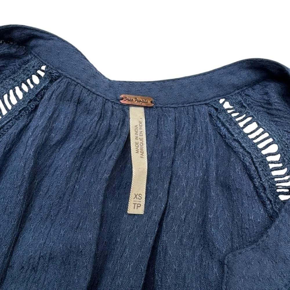Free People Go Lightly Swing Blue Dress
